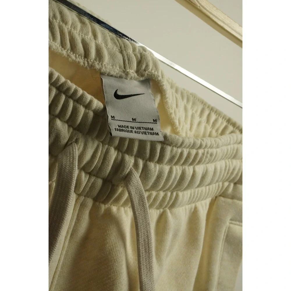 Nike‎ LeBron Logo Open Hem Fleece Pants Men's Medium x 26 Crop Off-White Phantom
